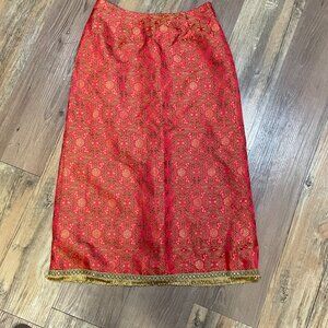 Vintage Conspicuous  Red Gold Skirt Size P